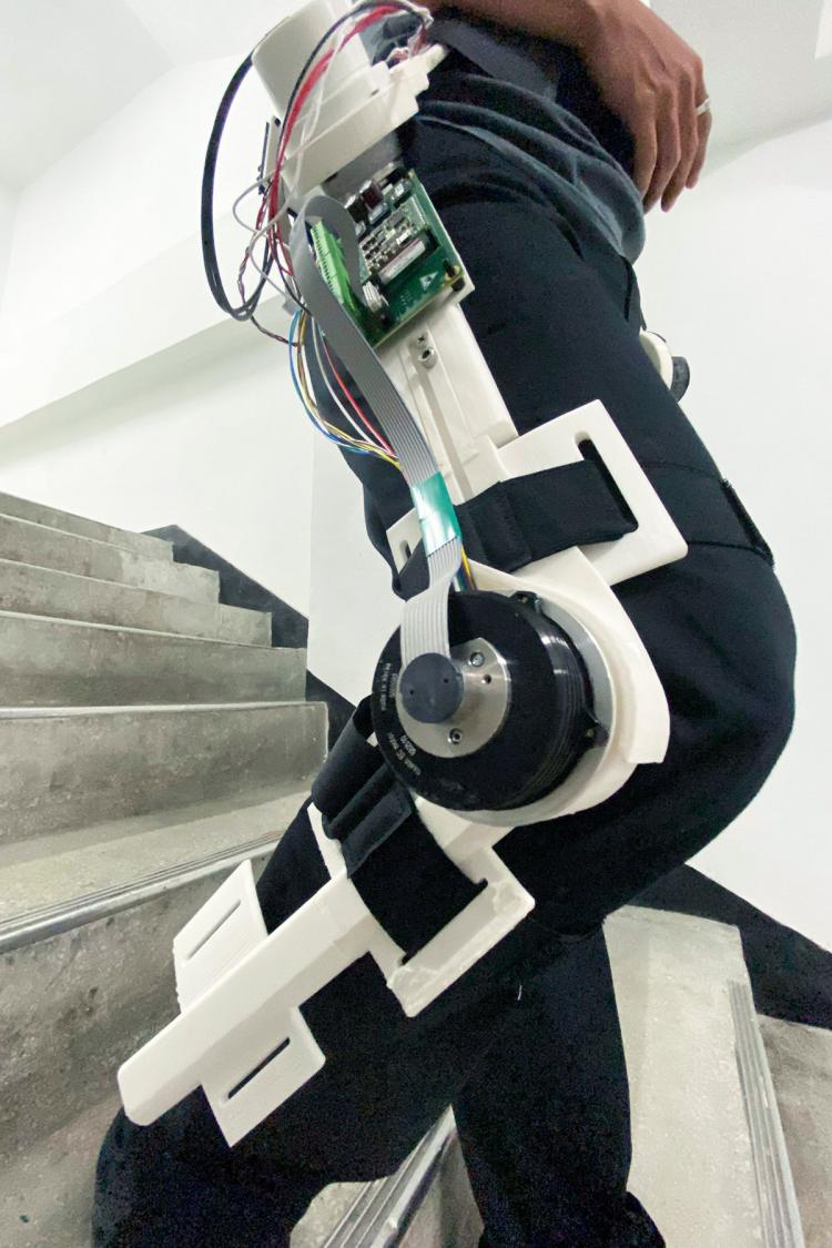 Graduate students at the National Taiwan Normal University (NTNU) have developed an improved exoskeleton design using maxon brushless DC motors and motor controllers