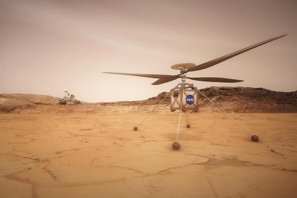 The Mars helicopter team is awarded the Collier Trophy for being the first aircraft to achieve powered, controlled flight on another planet